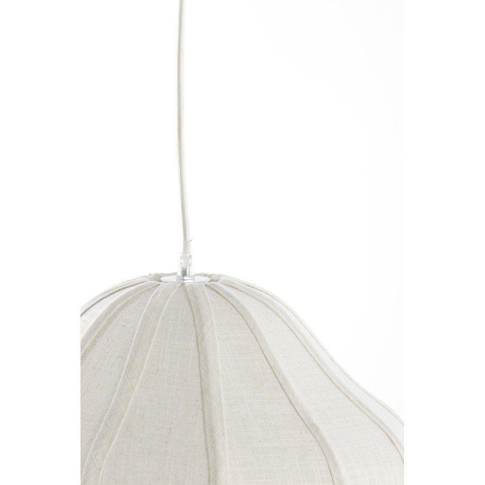 Kremowa lampa wisząca z tekstylnym kloszem ø 10 cm Sukau – Light & Living (zdjęcie 6)