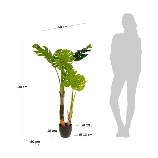 Sztuczna monstera (wysokość 130 cm) – Kave Home-image-2