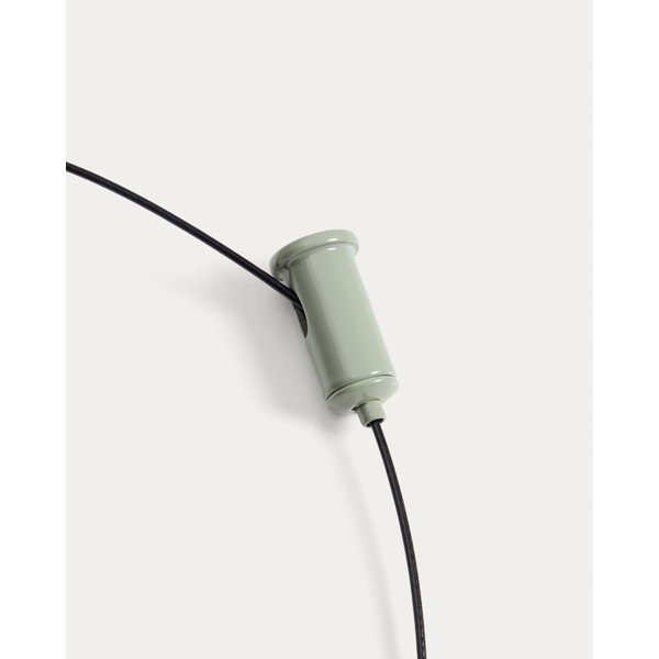 Jasnozielona lampa sufitowa LED ze ściemniaczem z metalowym kloszem ø 16 cm Porte – Kave Home-image-4