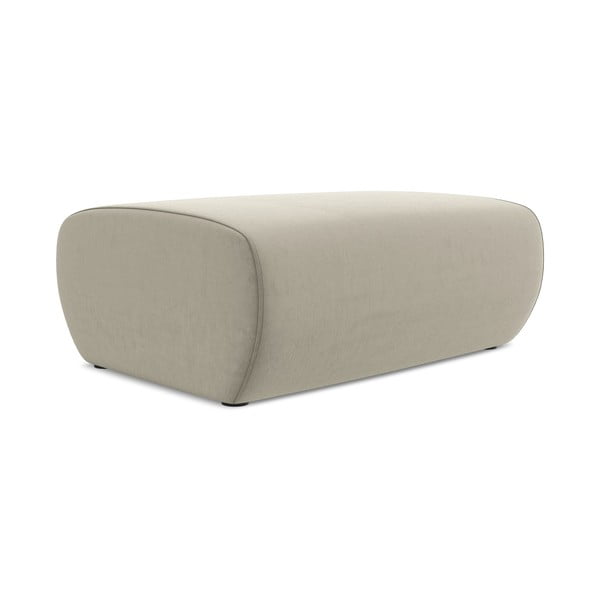 Beżowy aksamitny podnóżek Kapua – Makamii-image-1