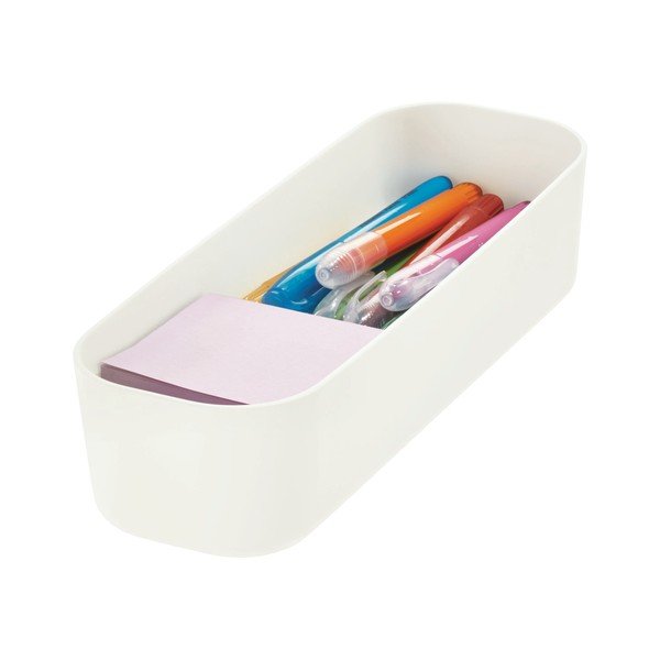 Biały pojemnik iDesign Eco, 9x27,5 cm-image-1
