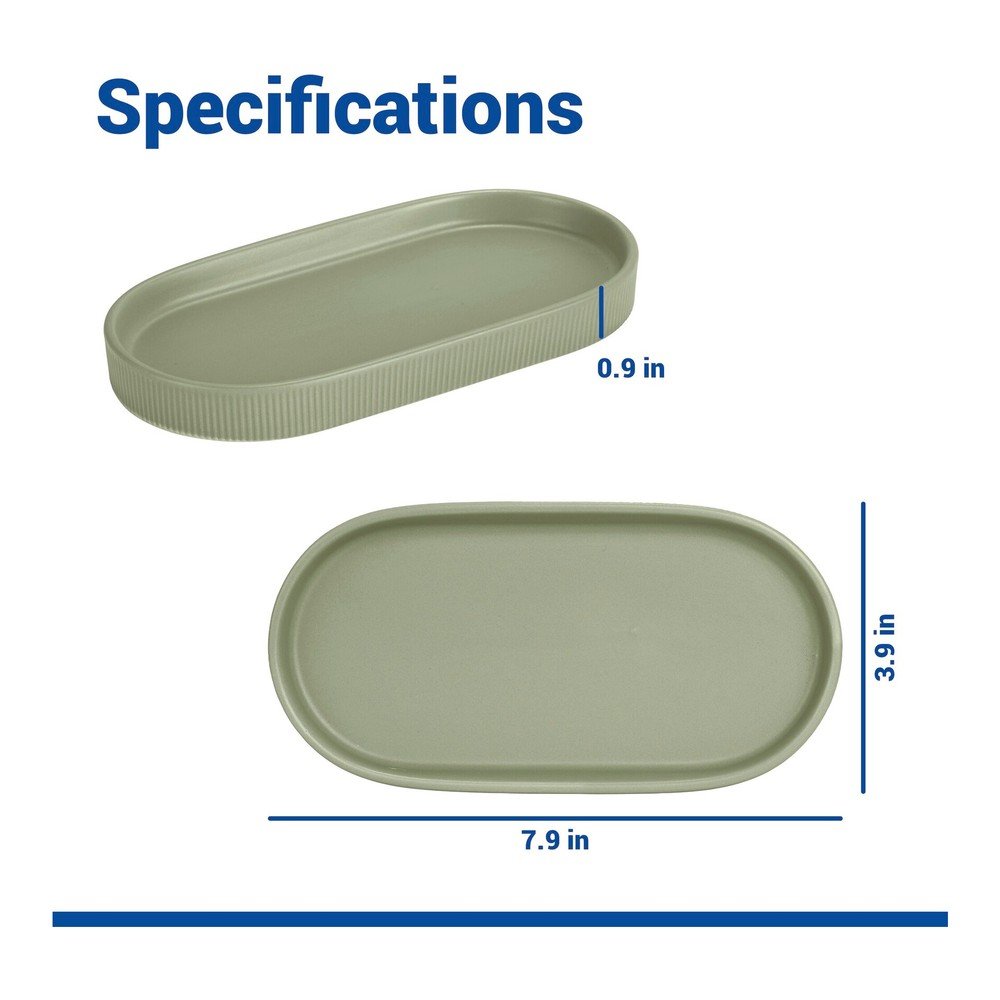 Zielony organizer łazienkowy ceramiczny Fablo – Wenko (zdjęcie 4)