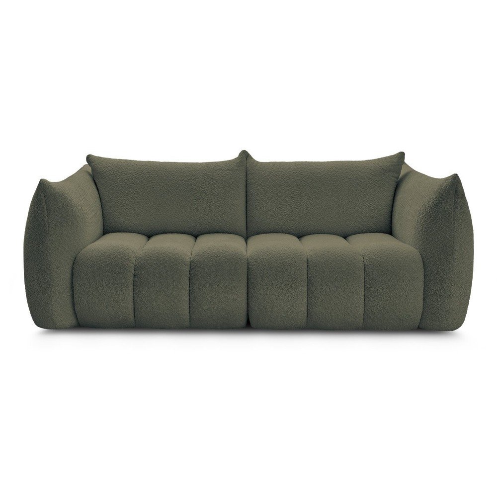 Zielona sofa z materiału bouclé 234 cm Azra – Bobochic Paris