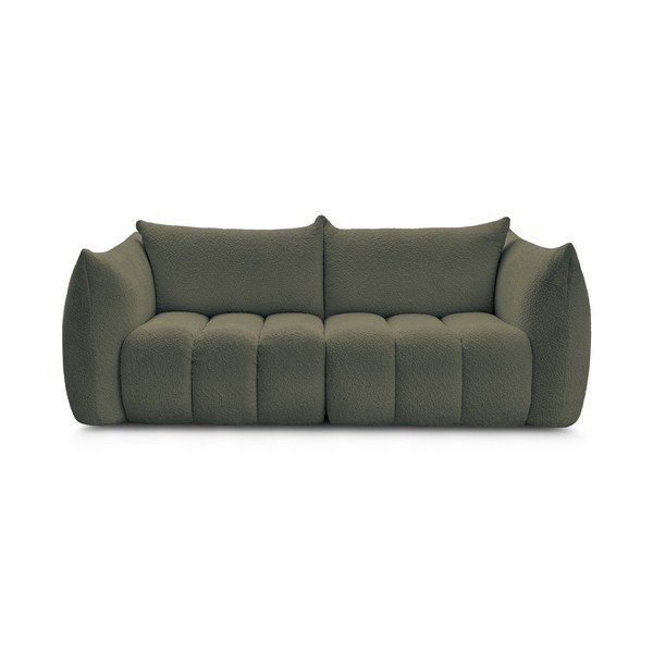 Zielona sofa z materiału bouclé 234 cm Azra – Bobochic Paris