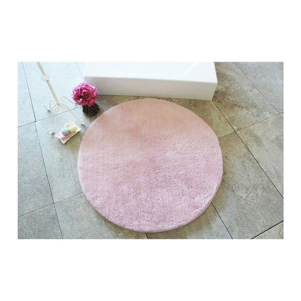 Jasnoróżowy dywanik łazienkowy Confetti Bathmats Colors of Light Pink, ⌀ 90 cm