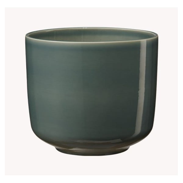 Ciemnozielona ceramiczna doniczka Big pots Bari, ø 13 cm