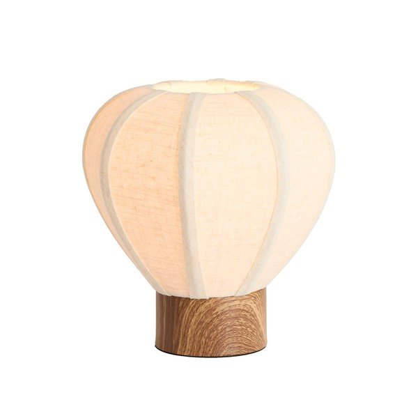 Kremowa metalowa lampa stołowa z tekstylnym kloszem (wysokość 23,5 cm) Kyzo – Light & Living-image-1