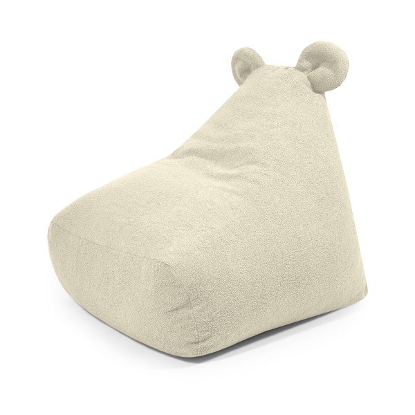 Kremowy dziecięcy worek do siedzenia z materiału bouclé Snug 80 Bear – SLOWDOWN