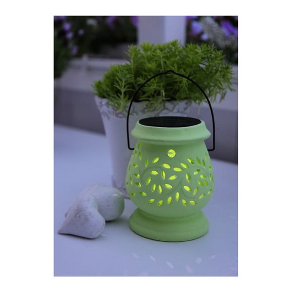 Lampion Solar Energy Clay Lantern Green-image-2