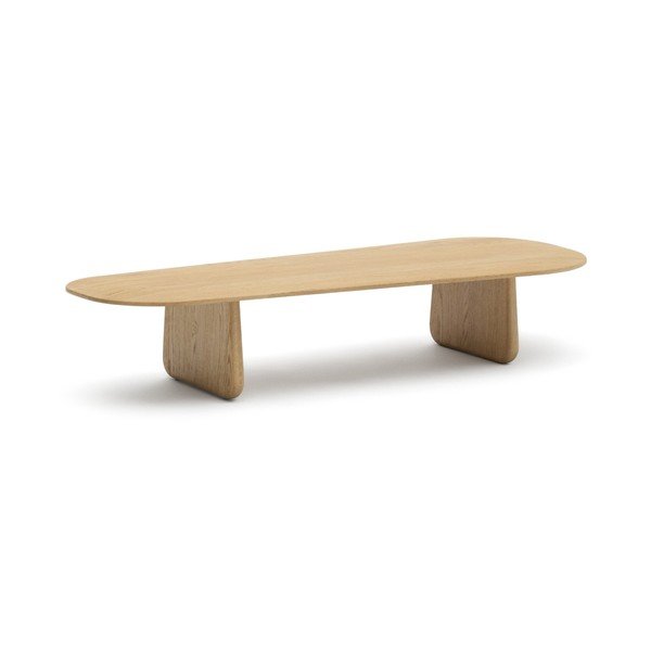 Stolik z litego drewna dębowego w naturalnym kolorze 64x146 cm Pirita – Kave Home