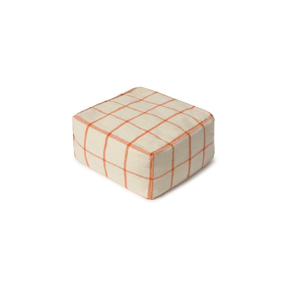 Kremowy puf Geo Block – Lorena Canals