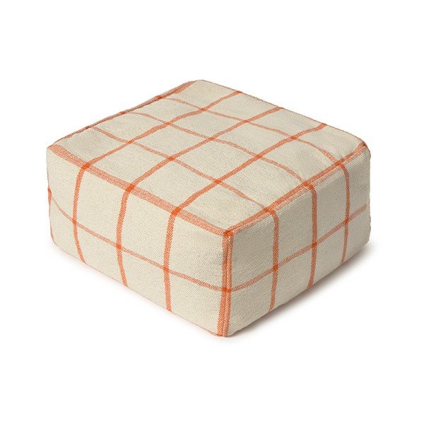 Kremowy puf Geo Block – Lorena Canals
