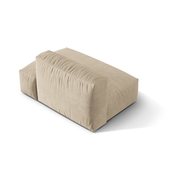 Beżowy aksamitny moduł sofy (prawostronny) Martina – Micadoni -image-2