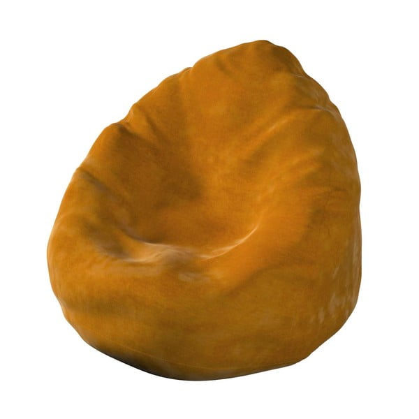 Pomarańczowy worek do siedzenia Posh Velvet – Yellow Tipi