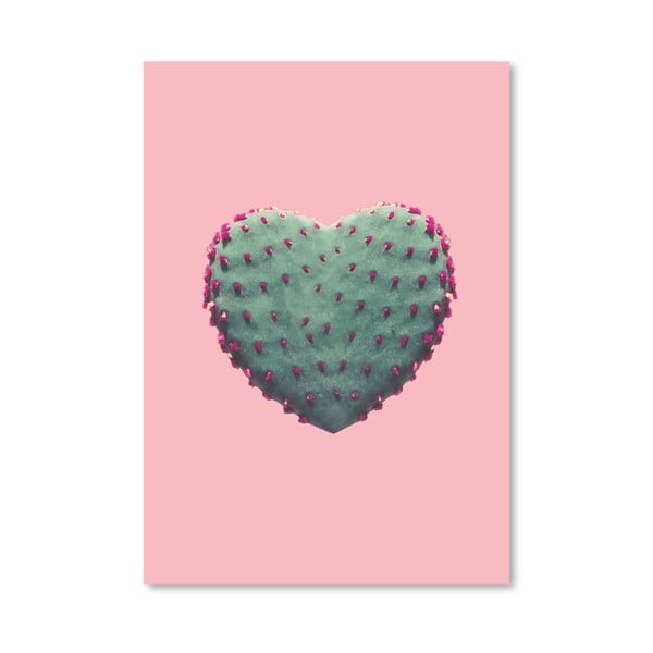Plakat Americanflat Heart Of Cactus, 30x42 cm