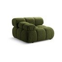 Zielony moduł sofy z materiału bouclé (lewostronny) Bellis – Micadoni Home
