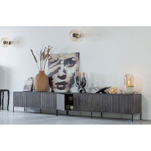 Brązowa szafka pod TV w dekorze jesionu 150x56x44 cm Gravure – WOOOD-image-4