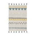 Kremowy bawełniany dywan dziecięcy tkany ręcznie odpowiedni do prania 120x160 cm Azteca Vintage Blue – Lorena Canals