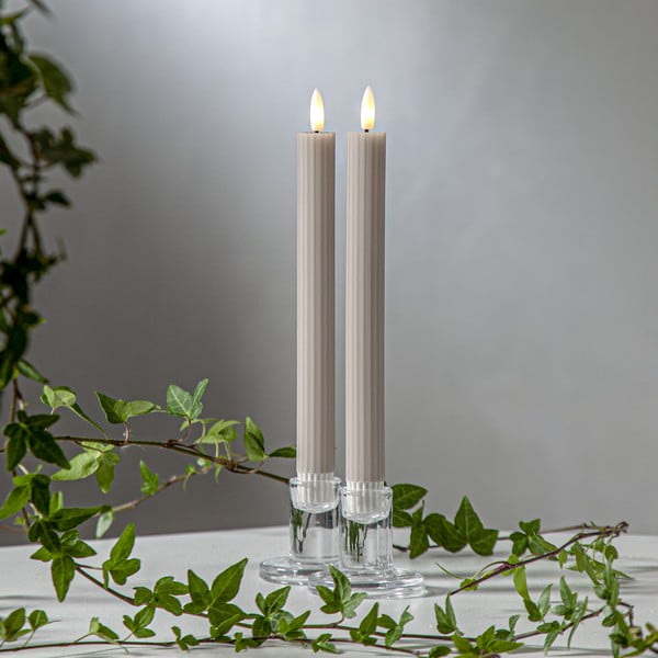 Świeczki LED zestaw 2 szt. (wys. 25 cm) Flamme Stripe – Star Trading-image-1