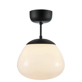 Czarno-biała lampa sufitowa ze szklanym kloszem ø 25 cm Rise – Markslöjd