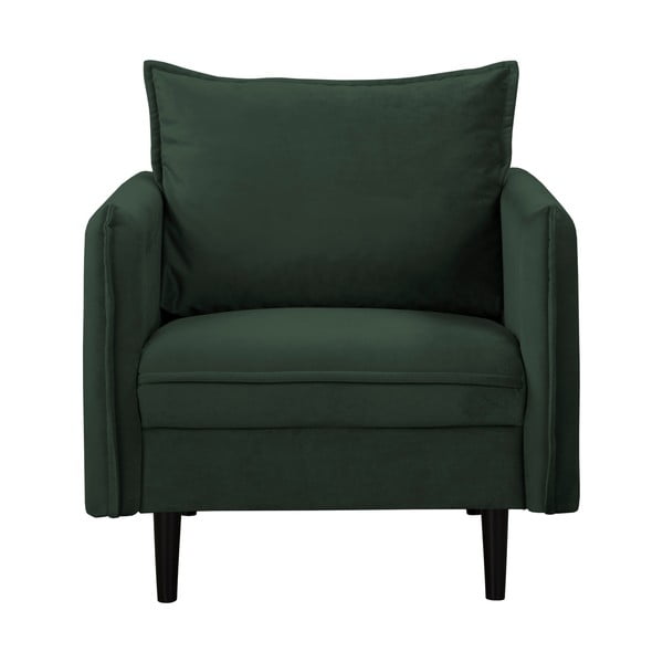 Ciemnozielony aksamitny fotel Juli – Ropez-image-1