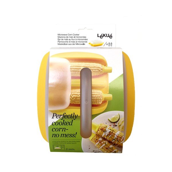 Żółte silikonowe naczynie do przygotowania kukurydzy Lékué Corn-image-1