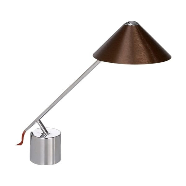 Lampa stołowa z brązowym kloszem Design Twist Fao