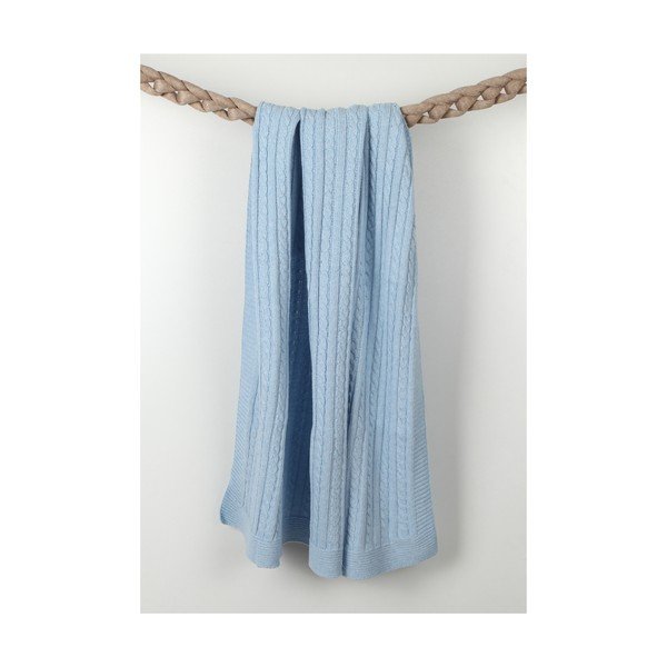 Jasnoniebieski koc dziecięcy z domieszką bawełny Homemania Decor Lexie, 90x90 cm-image-1