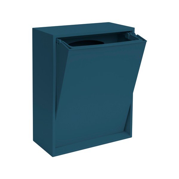 Niebieski kosz na śmieci do segregacji odpadów/ścienny z plastiku z recyklingu Recycling Box – ReCollector
