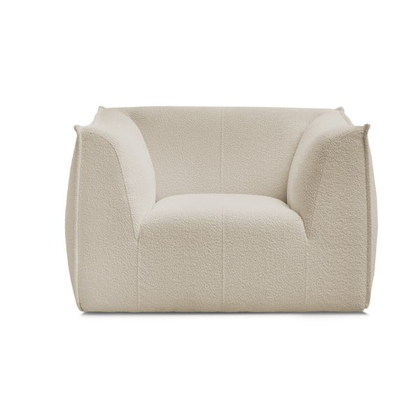 Beżowy fotel z materiału bouclé Giorgia – Bobochic Paris-image-3