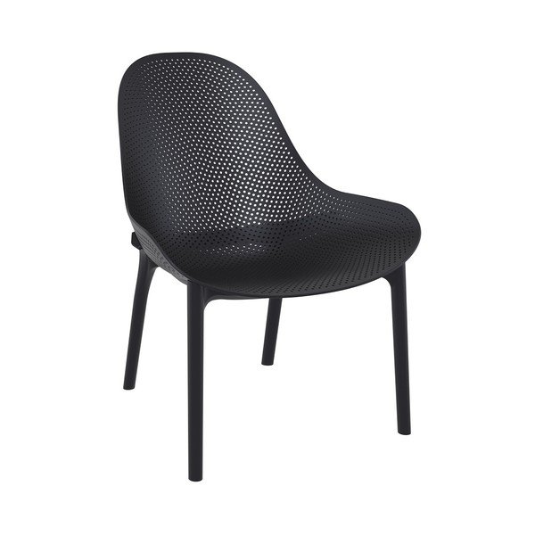 Zestaw 4 czarnych foteli ogrodowych lounge Resol Sky-image-1