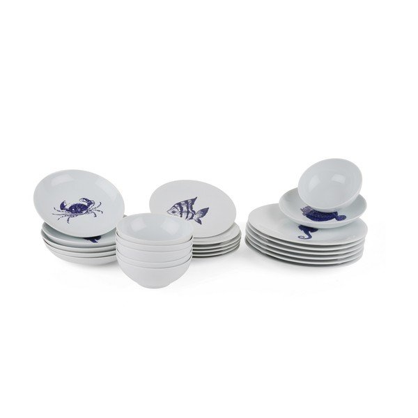 24-częściowy zestaw talerzy porcelanowych Kutahya Faklia-image-2