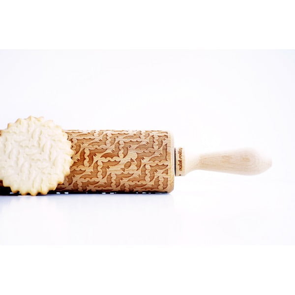 Drewniany grawerowany wałek do ciasta Valek Bats-image-3