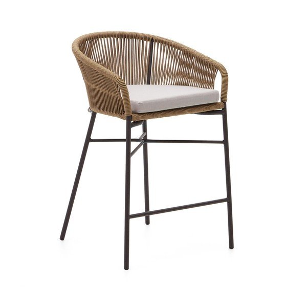 Beżowy metalowy/tapicerowany hoker ogrodowy Yanet – Kave Home