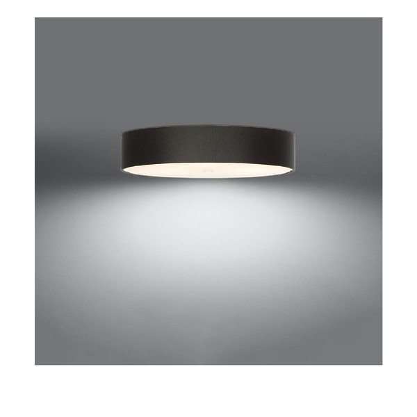 Czarna lampa sufitowa ze szklanym kloszem ø 70 cm Herra – Sollux-image-2