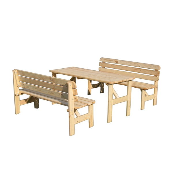 Drewniana ławka ogrodowa Viking – Rojaplast-image-1