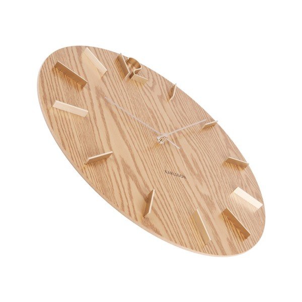Jasnobrązowy zegar ścienny Karlsson Meek, ⌀ 50 cm-image-2