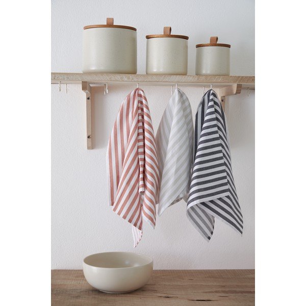 Bawełniane ścierki zestaw 2 szt. 50x70 cm Stripes – Casafina-image-1