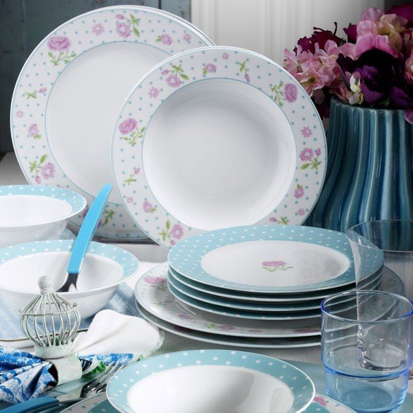 24-częściowy zestaw talerzy porcelanowych Kutahya Makala-image-2