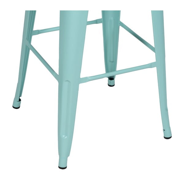 Turkusowe metalowe hokery zestaw 2 szt. (wysokość siedziska 76,5 cm) – Ixia-image-2