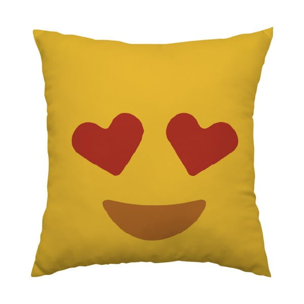 Poduszka Emoji Hearts, 40x40 cm