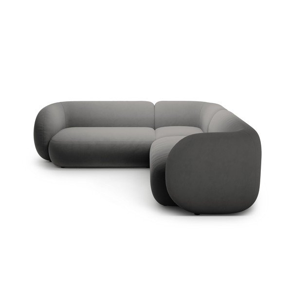 Ciemnoszary aksamitny narożnik Kate – Micadoni -image-1