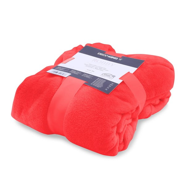 Czerwony szlafrok z mikrowłókna unisex DecoKing Robby, rozm. M-image-1