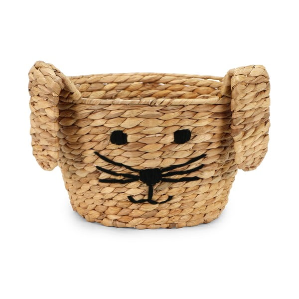 Dziecięcy kosz na zabawki z hiacyntu wodnego w naturalnym kolorze ø 35x26 cm Rabbit – Compactor