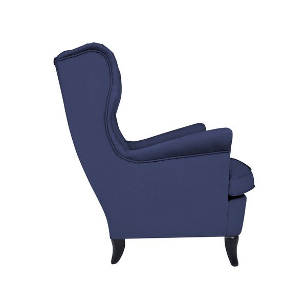 Niebieski fotel uszak Micadoni Home Pirla-image-2