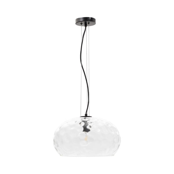 Czarna lampa wisząca ze szklanym kloszem ø 40 cm Balma – Kave Home