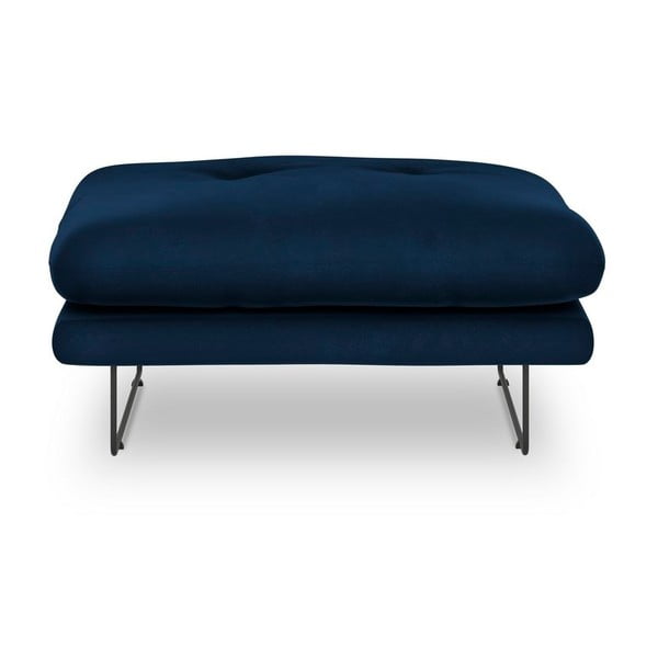 Granatowy puf z aksamitnym obiciem Windsor & Co Sofas Gravity