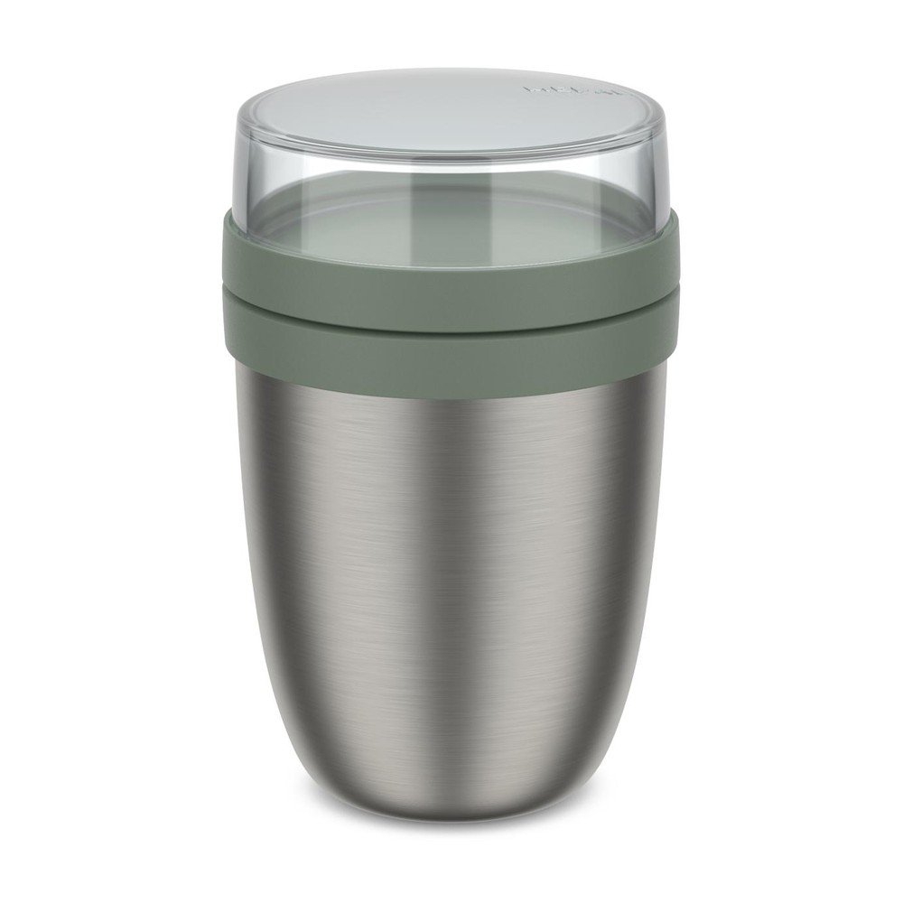 Termos na jedzenie ze stali nierdzewnej w kolorze srebra/szałwiowy 500 ml Ellipse – Mepal