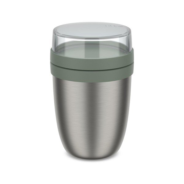 Termos na jedzenie ze stali nierdzewnej w kolorze srebra/szałwiowy 500 ml Ellipse – Mepal