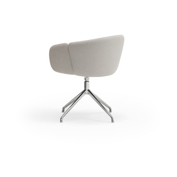 Jasnoszary tapicerowany fotel jadalniany z podłokietnikami Add – Teulat-image-4